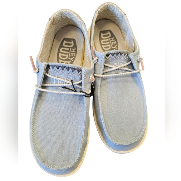 Hey Dude Wendy Tempe Denim Slip-On Casual Shoes Womens NEW - Picture 2 of 7